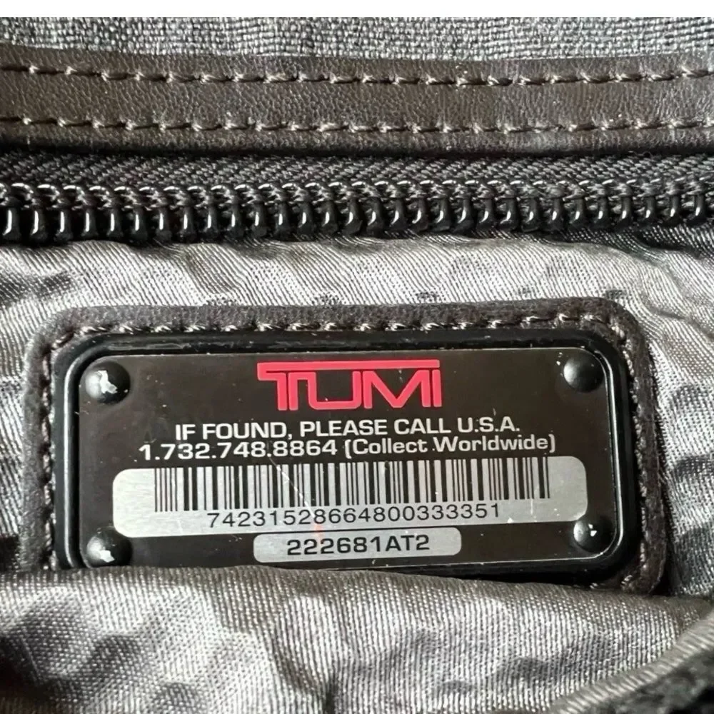 Tumi Alpha Bravo Knox Gray Brown Backpack Laptop Carryon Bag $595 MSRP
